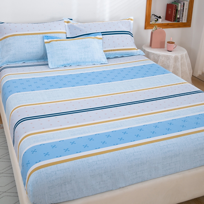 91家纺网 家纺一手货源 找家纺 雨萝家纺 2022新款纯棉四件套全棉学生宿舍三件套 一往情深