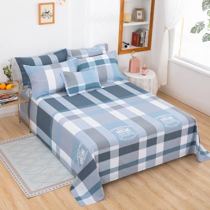 雨萝家纺 2022新款纯棉床单全棉被单 名流格韵