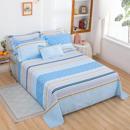 雨萝家纺 2022新款纯棉床单全棉被单 一往情深