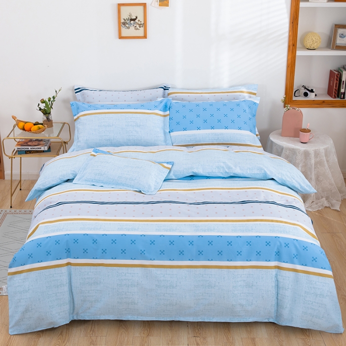 91家纺网 家纺一手货源 找家纺 2023新款12868全棉学生宿舍三件套卡通纯棉四件套 一往情深