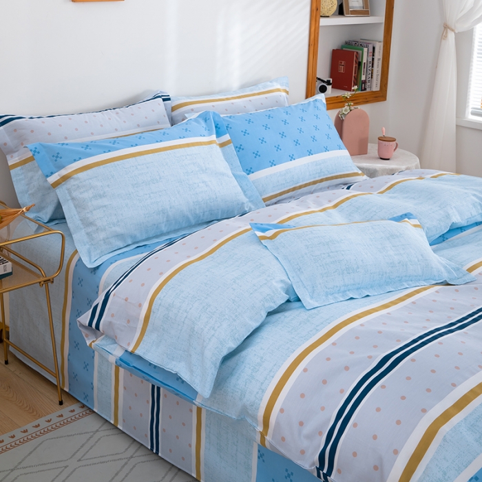 91家纺网 家纺一手货源 找家纺 2023新款12868全棉学生宿舍三件套卡通纯棉四件套 一往情深