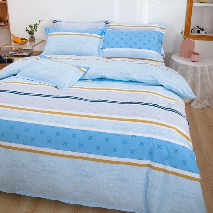 91家纺网 家纺一手货源 找家纺 2023新款12868全棉学生宿舍三件套卡通纯棉四件套 一往情深