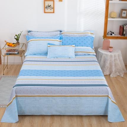 雨萝家纺 2020新款12868全棉纯棉床单 一往情深