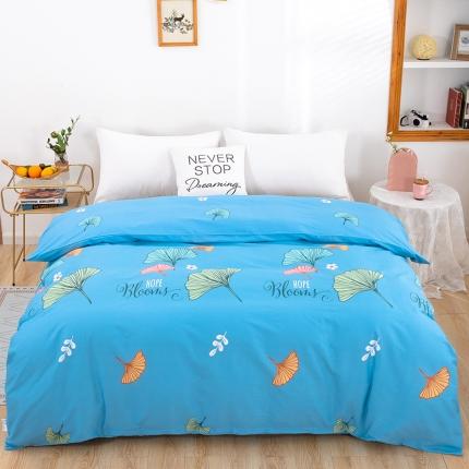 雨萝家纺 2023新款12868全棉被罩纯棉被套 绿叶情深