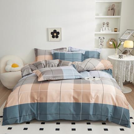 钰伶 新款全棉简约12868印花纯棉四件套（预留6厘米缩水尺寸）麦卡伦