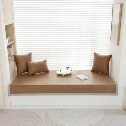 91家纺网 家纺一手货源 找家纺 （总）共鸣 2023新款冰丝冰藤宽包边飘窗垫