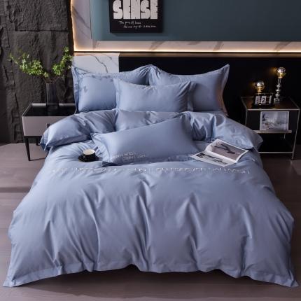 米奈2024新款100支长绒棉四件套《莱恩》 海青灰