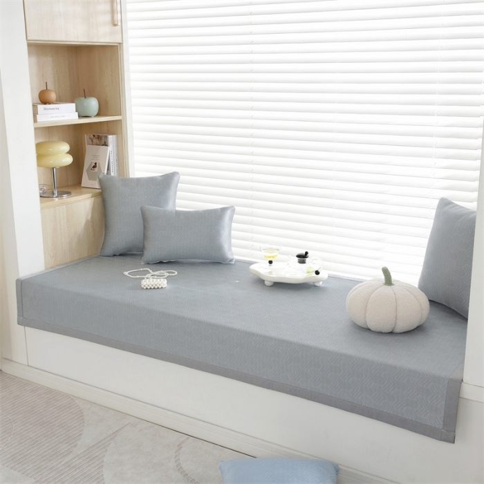 91家纺网 家纺一手货源 找家纺 （总）共鸣 2023新款冰丝冰藤宽包边飘窗垫