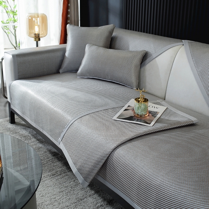 91家纺网 家纺一手货源 找家纺 （总）共鸣 2023新款宽包边冰丝冰藤沙发垫