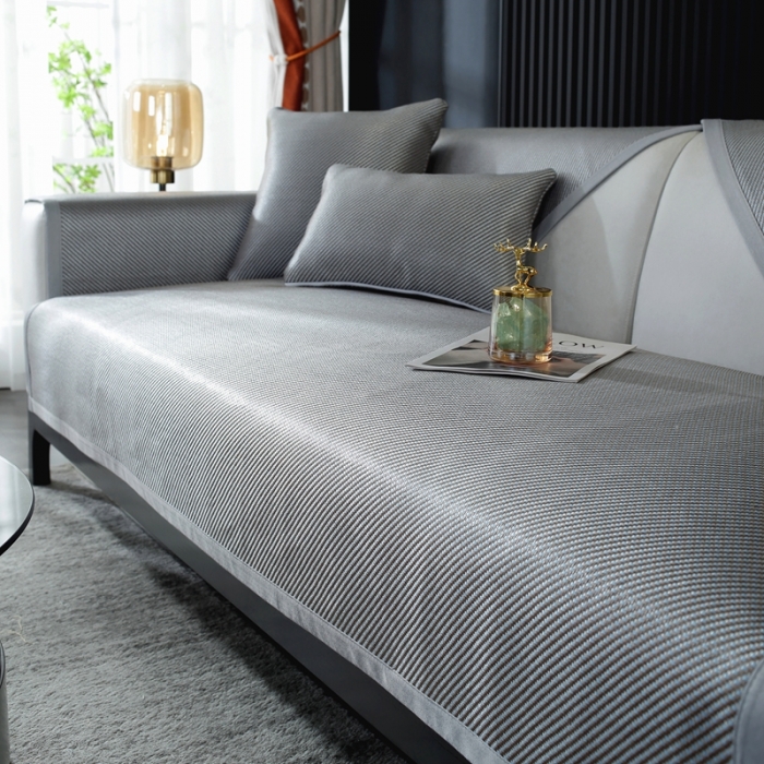 91家纺网 家纺一手货源 找家纺 （总）共鸣 2023新款宽包边冰丝冰藤沙发垫