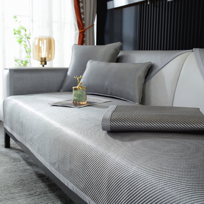 91家纺网 家纺一手货源 找家纺 （总）共鸣 2023新款宽包边冰丝冰藤沙发垫