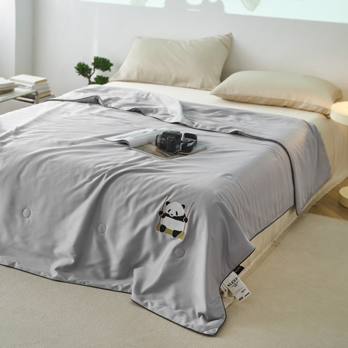 91家纺网 家纺一手货源 找家纺 （总）莱福仕 2024新款莫代尔卡通刺绣夏被