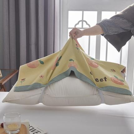 91家纺网 家纺一手货源 找家纺 （总）棠薇2024新款绑带防滑动凉感枕巾四季可用一对53*78±3cm