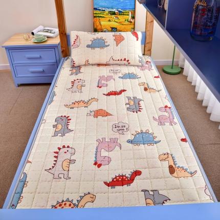 91家纺网 家纺一手货源 找家纺 美真2023新款加厚可水洗凉席 多彩恐龙