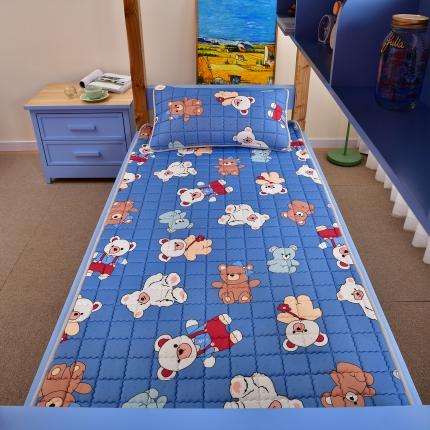 91家纺网 家纺一手货源 找家纺 美真2023新款加厚可水洗凉席 欢乐熊