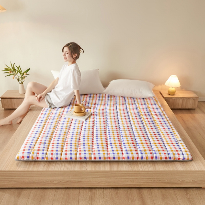 91家纺网 家纺一手货源 找家纺 亿丁点 2023新款磨毛抗压硬质棉绗缝抗压成人床垫 乐风