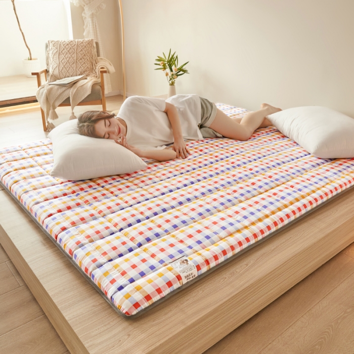 91家纺网 家纺一手货源 找家纺 亿丁点 2023新款磨毛抗压硬质棉绗缝抗压成人床垫 乐风