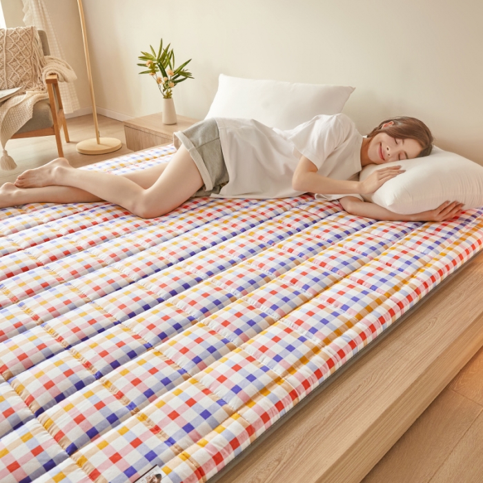 91家纺网 家纺一手货源 找家纺 亿丁点 2023新款磨毛抗压硬质棉绗缝抗压成人床垫 乐风