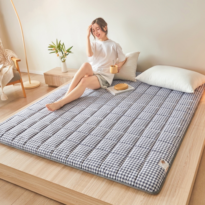 91家纺网 家纺一手货源 找家纺 亿丁点 2023新款磨毛抗压硬质棉绗缝抗压成人床垫 优格-灰