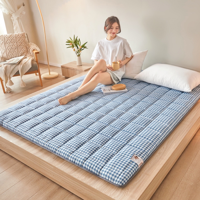 91家纺网 家纺一手货源 找家纺 亿丁点 2023新款磨毛抗压硬质棉绗缝抗压成人床垫 优格-兰