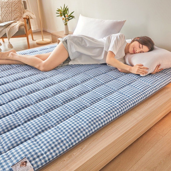 91家纺网 家纺一手货源 找家纺 亿丁点 2023新款磨毛抗压硬质棉绗缝抗压成人床垫 优格-兰