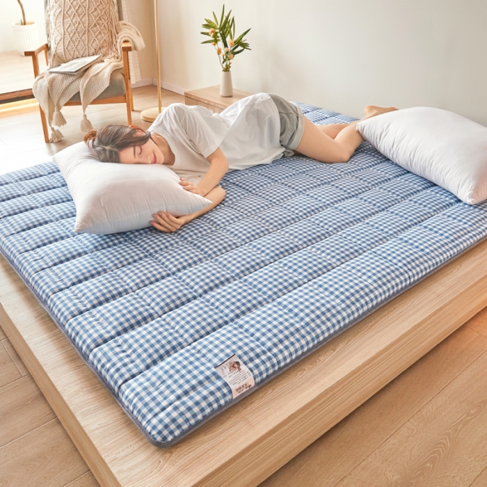 91家纺网 家纺一手货源 找家纺 亿丁点 2023新款磨毛抗压硬质棉绗缝抗压成人床垫 优格-兰