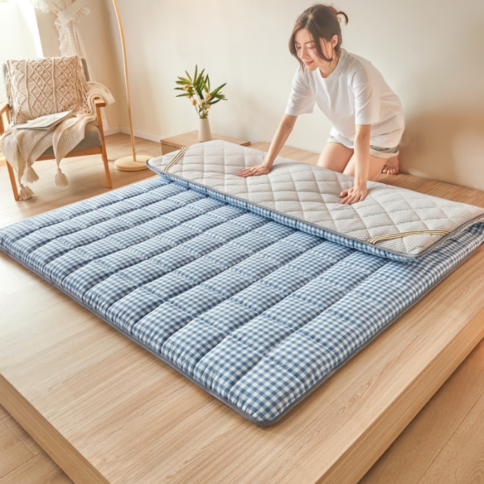 91家纺网 家纺一手货源 找家纺 亿丁点 2023新款磨毛抗压硬质棉绗缝抗压成人床垫 优格-兰