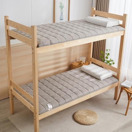 亿丁点 2023新款七区调节活性印染磨毛纤维绗缝学生软床垫 灰色