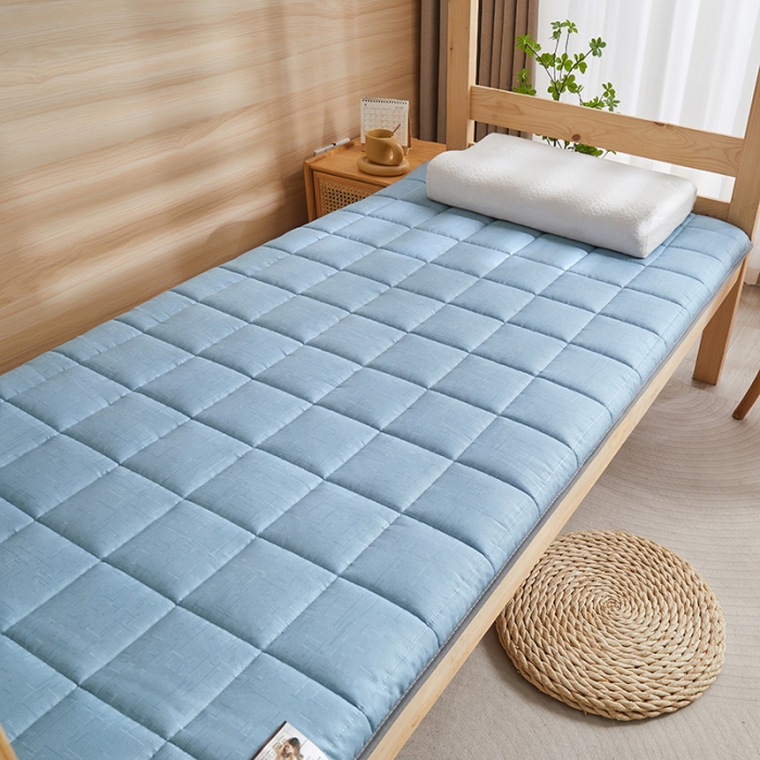 91家纺网 家纺一手货源 找家纺 亿丁点 2023新款七区调节活性印染磨毛纤维绗缝学生软床垫 蓝色