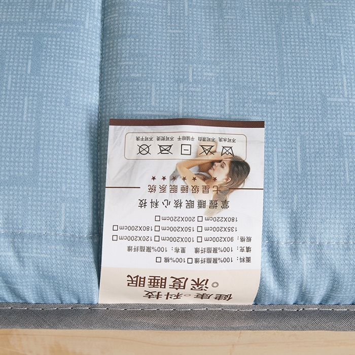 91家纺网 家纺一手货源 找家纺 亿丁点 2023新款七区调节活性印染磨毛纤维绗缝学生软床垫 蓝色