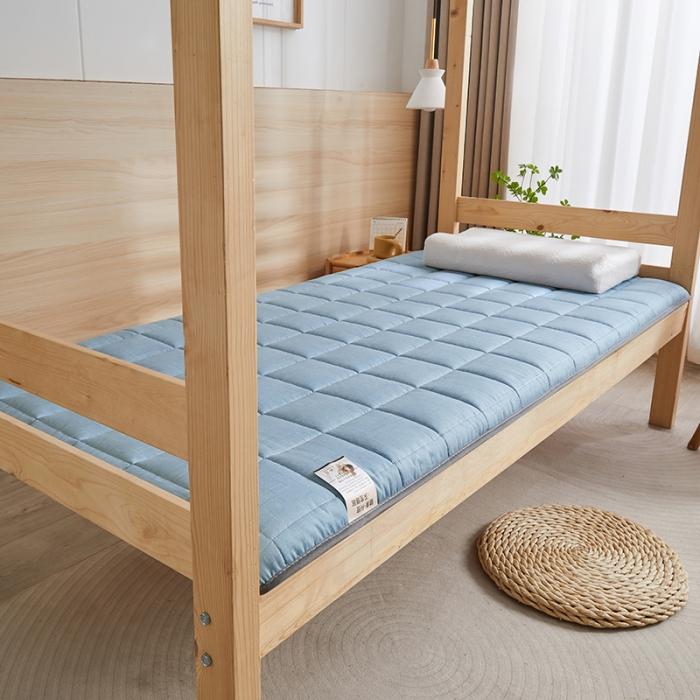 91家纺网 家纺一手货源 找家纺 亿丁点 2023新款七区调节活性印染磨毛纤维绗缝学生软床垫 蓝色