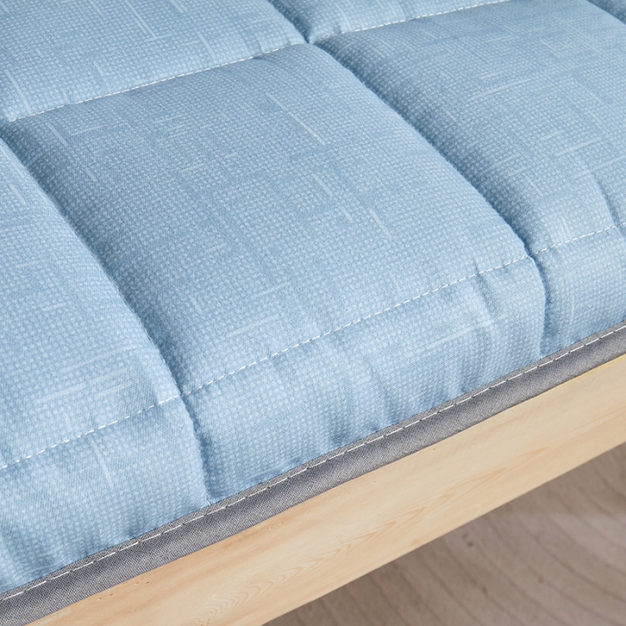 91家纺网 家纺一手货源 找家纺 亿丁点 2023新款七区调节活性印染磨毛纤维绗缝学生软床垫 蓝色