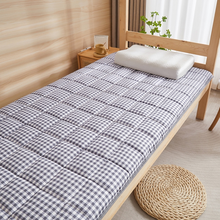 91家纺网 家纺一手货源 找家纺 亿丁点 2023新款七区调节活性印染磨毛纤维绗缝学生软床垫 优格-灰