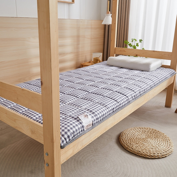 91家纺网 家纺一手货源 找家纺 亿丁点 2023新款七区调节活性印染磨毛纤维绗缝学生软床垫 优格-灰