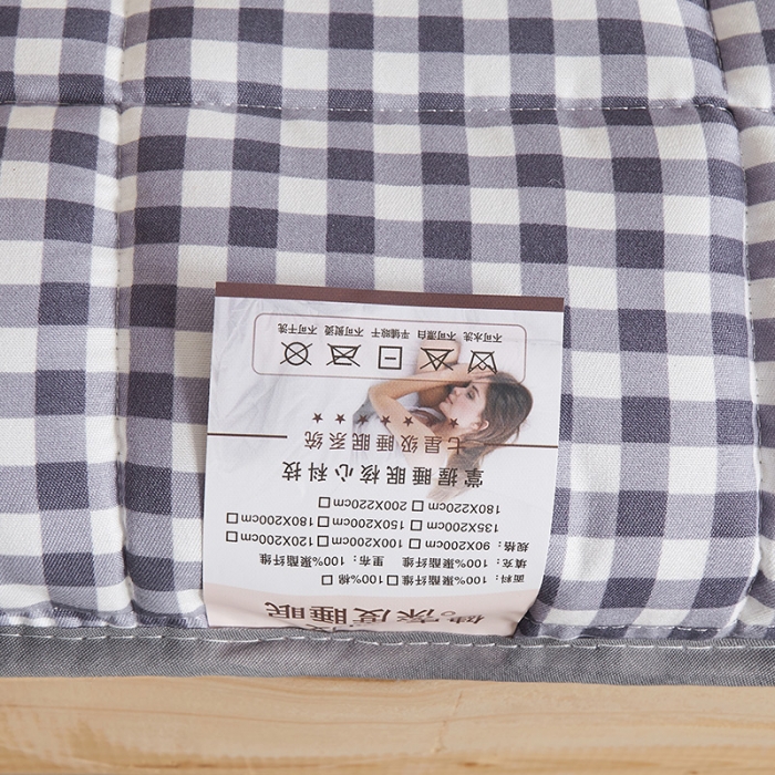 91家纺网 家纺一手货源 找家纺 亿丁点 2023新款七区调节活性印染磨毛纤维绗缝学生软床垫 优格-灰