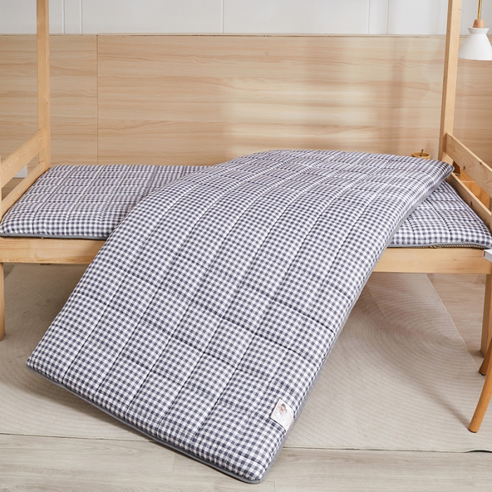 91家纺网 家纺一手货源 找家纺 亿丁点 2023新款七区调节活性印染磨毛纤维绗缝学生软床垫 优格-灰