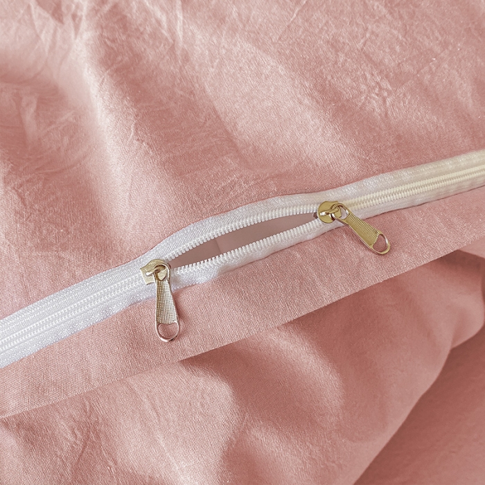 91家纺网 家纺一手货源 找家纺 眠帛 2023新款A类水洗棉小清新毛巾绣四件套 郁金香奶油白