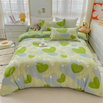 乐童 2024新款网红直播爆款吊边＋一字绣工艺款四件套（八）微笑百事达