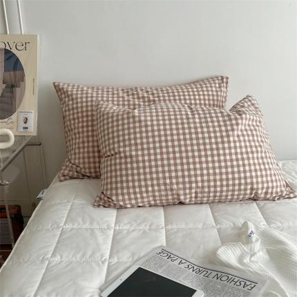 91家纺网 家纺一手货源 找家纺 （总）北欧良品 2023新款A类AB版双面色织水洗棉单枕套