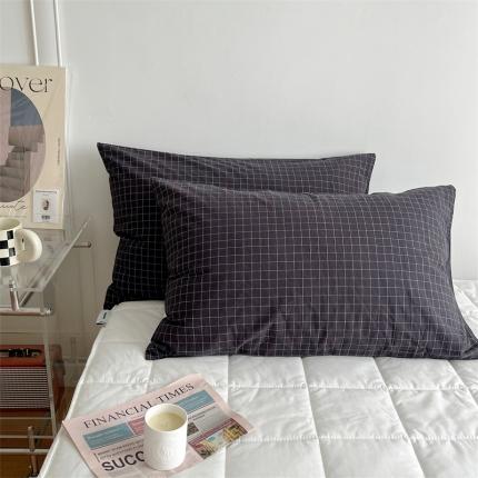 91家纺网 家纺一手货源 找家纺 （总）北欧良品 2023新款A类AB版双面色织水洗棉单枕套