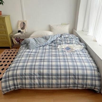 91家纺网 家纺一手货源 找家纺 （总）北欧良品 2023新款A类AB版双面色织全棉水洗棉被套