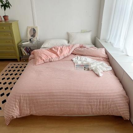 91家纺网 家纺一手货源 找家纺 （总）北欧良品 2023新款A类AB版双面色织全棉水洗棉被套