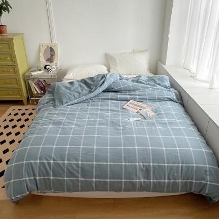 91家纺网 家纺一手货源 找家纺 （总）北欧良品 2023新款A类AB版双面色织全棉水洗棉被套