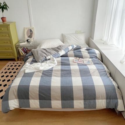 91家纺网 家纺一手货源 找家纺 （总）北欧良品 2023新款A类AB版双面色织全棉水洗棉被套