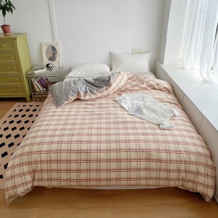 91家纺网 家纺一手货源 找家纺 （总）北欧良品 2023新款A类AB版双面色织全棉水洗棉被套