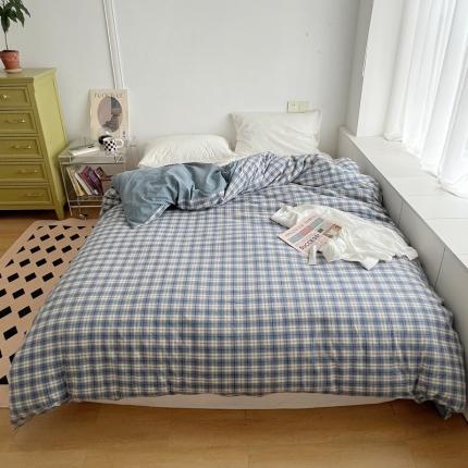 91家纺网 家纺一手货源 找家纺 （总）北欧良品 2023新款A类AB版双面色织全棉水洗棉被套