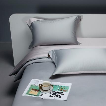 91家纺网 家纺一手货源 找家纺 （总）莱阁亿 2023新款高支高密新疆长绒棉纯色双拼单品床笠