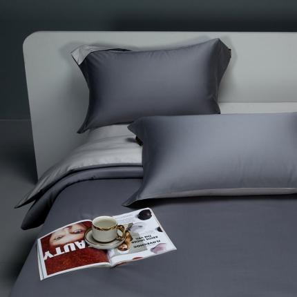 91家纺网 家纺一手货源 找家纺 （总）莱阁亿 2023新款高支高密新疆长绒棉纯色双拼单品床笠