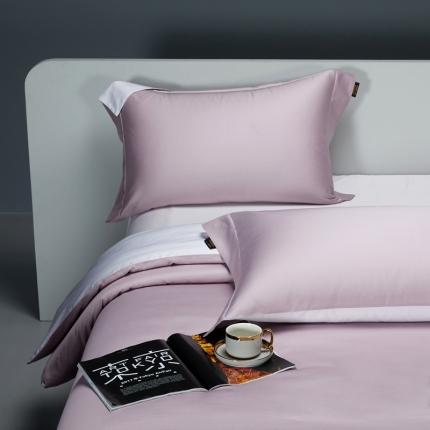 91家纺网 家纺一手货源 找家纺 （总）莱阁亿 2023新款高支高密新疆长绒棉纯色双拼单品床笠