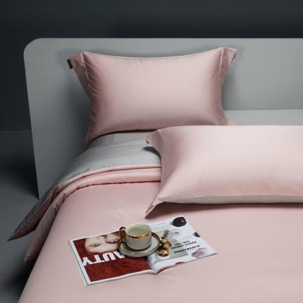 91家纺网 家纺一手货源 找家纺 （总）莱阁亿 2023新款高支高密新疆长绒棉纯色双拼单品床笠